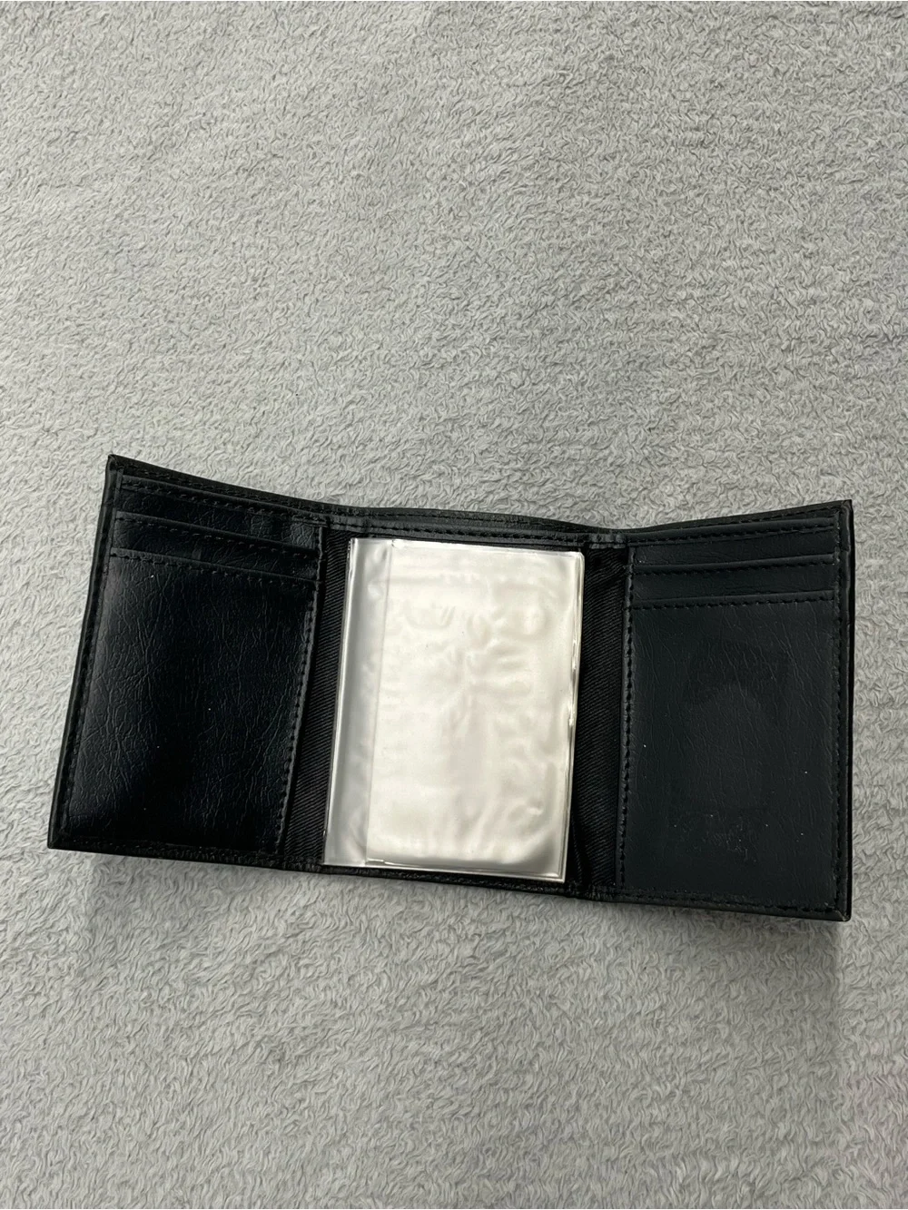 NFL Pittsburgh Steelers Embossed Black Leather Trifold Wallet